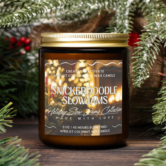 Snickerdoodle Slow Jams Amber Candle 9oz