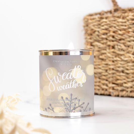 Sweater Weather Paint Can Candle (Hand Poured 16 oz.)